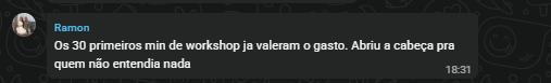 Depoimento de aluno